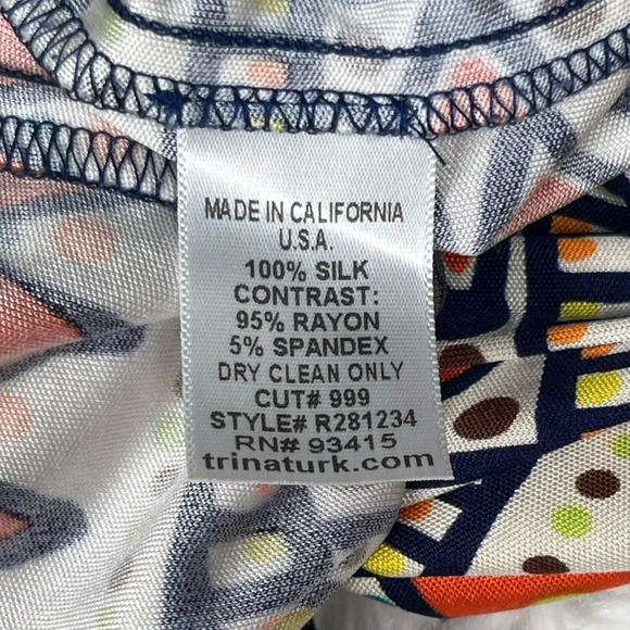 Trina Turk | Vintage Tribal Print Silk Dress - Picture 4 of 5